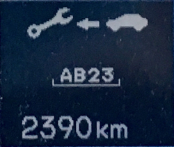 In 2.390 km ist der Service AB23 fällig. 